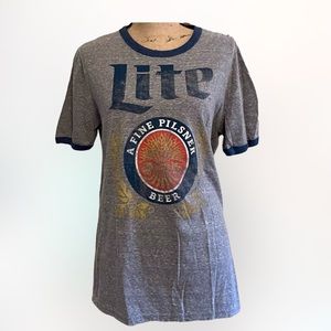 Miller high life graphic tshirt cotton blend large